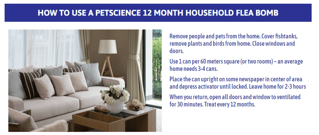 PetScience Flea Bomb Instructions