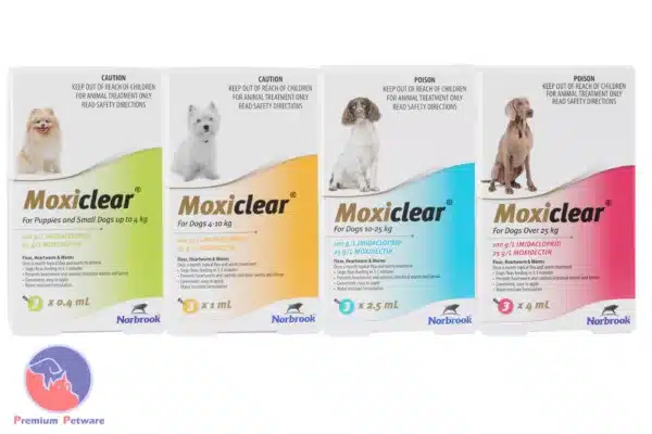 Moxiclear Dog Flea and Worm Range