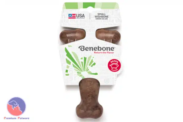 Benebone Wishbone Chew Toy - Bacon Small